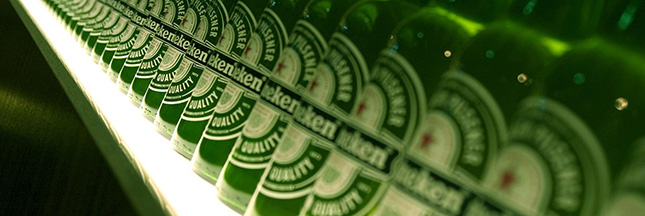 Heineken, la bière en bouteille verte