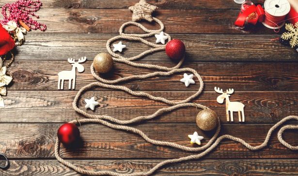 déco de table, corde, dessin