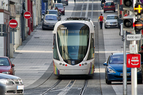 moyen de transport écologique, Le tramway d'Angers. CC : ati4850