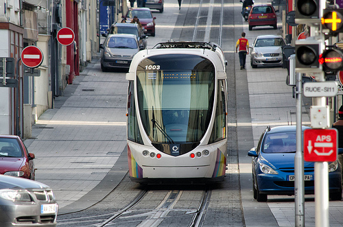 moyen de transport écologique, Le tramway d'Angers. CC : ati4850