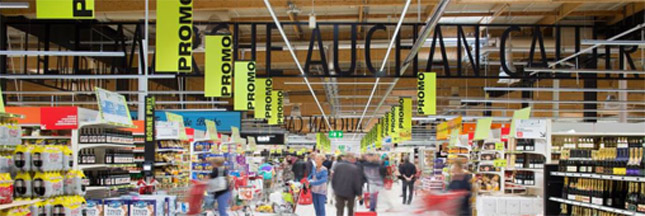 Un hypermarché Auchan 100 % éclairé aux LED
