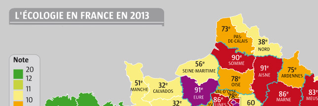 Le palmarès de l'écologie 2013 : votre département est-il au top ?