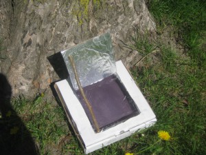 Four solaire boîte à pizza et aluminium