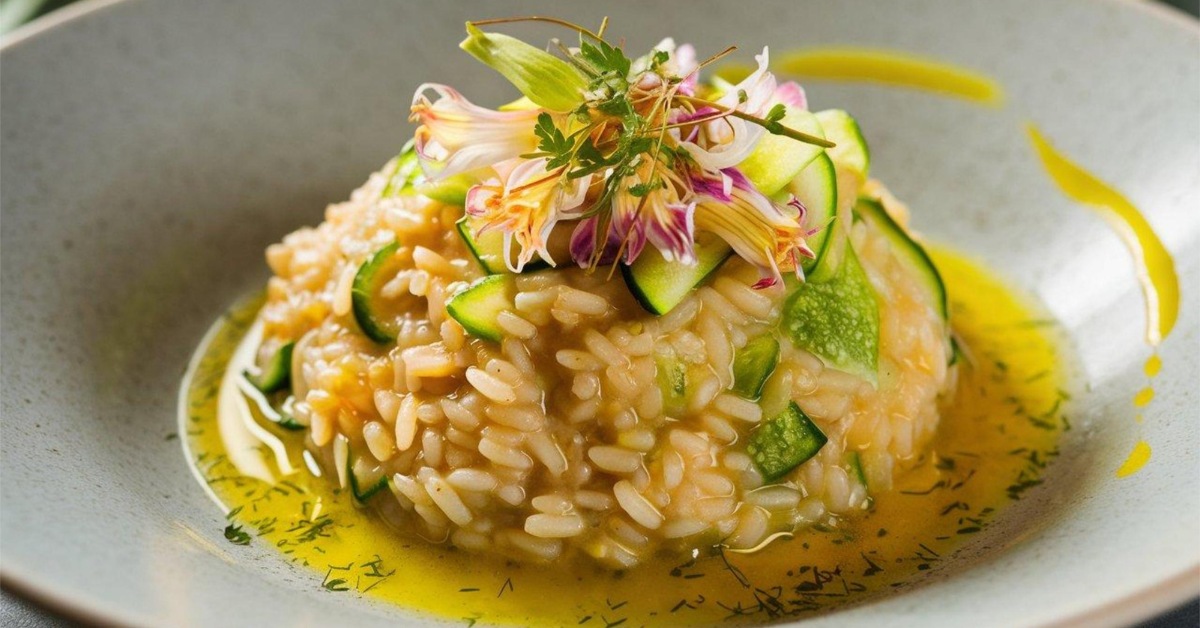 Risotto aux fleurs de courgettes et safran