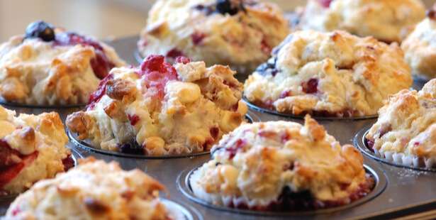 muffin fruit rouge
