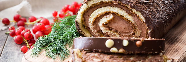 Recette Une Bûche De Noël Vegan Au Chocolat Et Aux Marrons