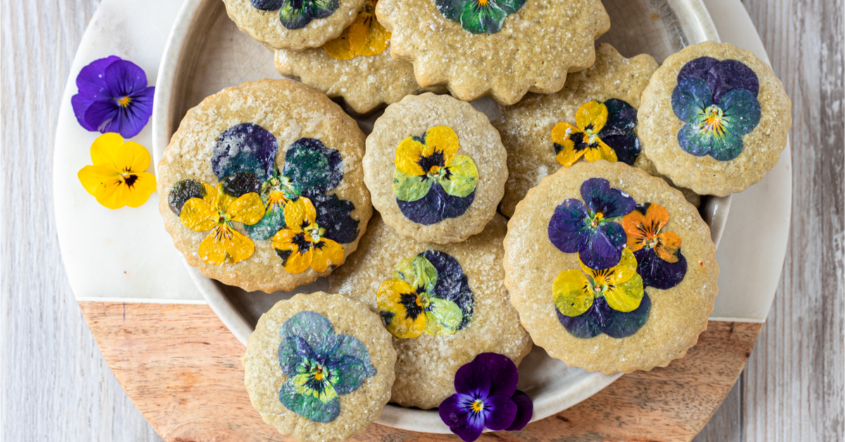 Recette de printemps : palets aux violettes
