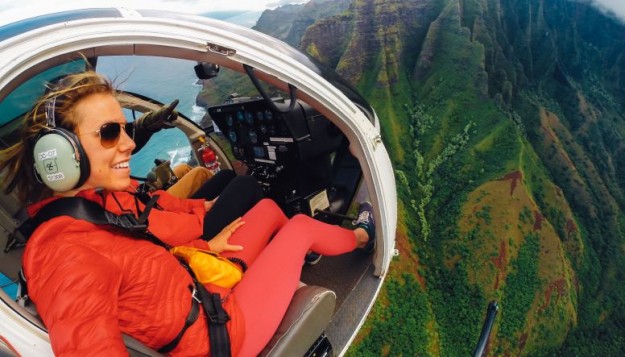 Expériences naturelles : vue panoramique dans un hélicoptere