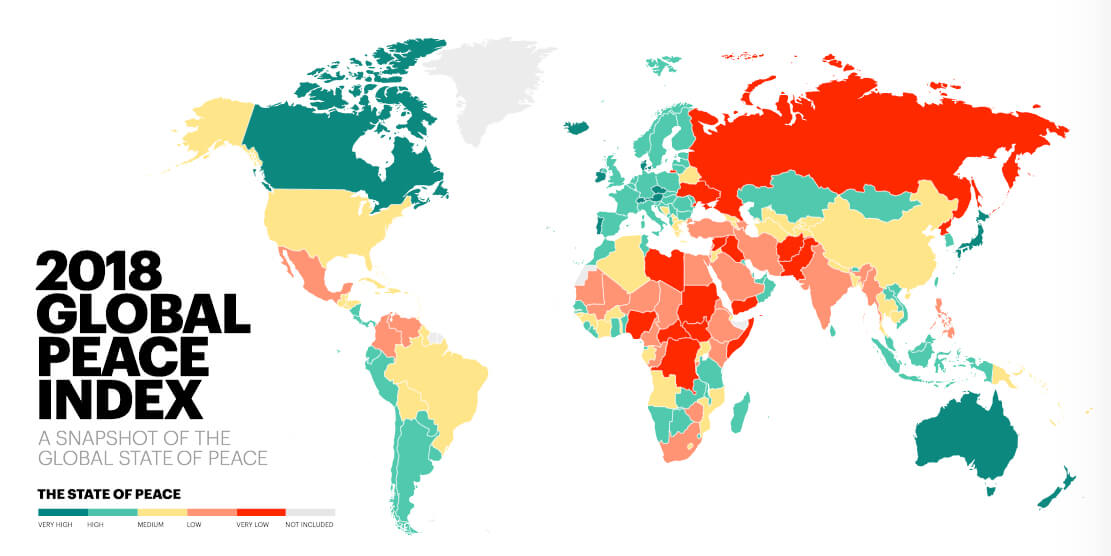 Les 5 Pays Les Plus Dangereux Et Les 5 Plus Paisibles