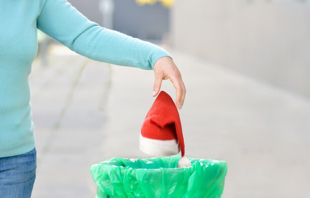 déchets de Noël, après Noël