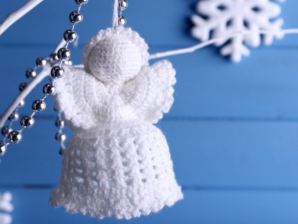 déco sapin, ange de noël, crochet, coton