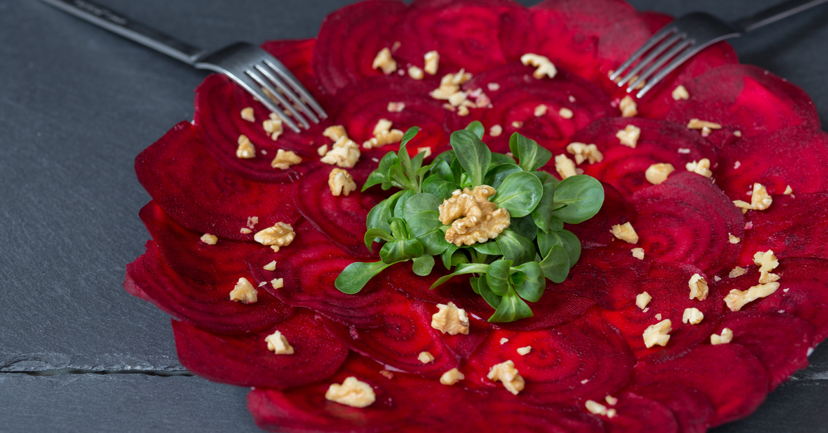 Recette bio. Carpaccio de betteraves