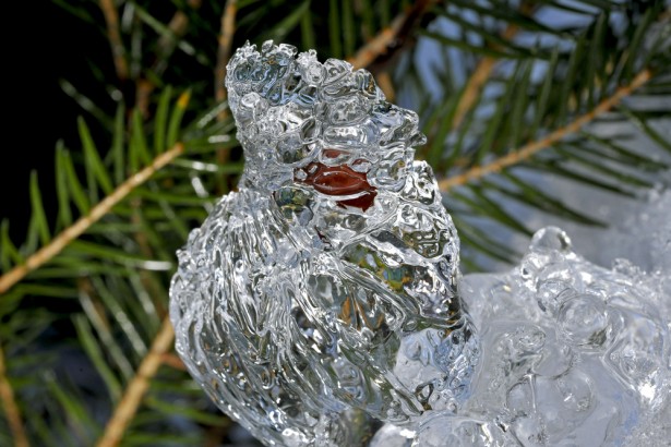 pays du père noel, pluie verglaçante, formation en glace