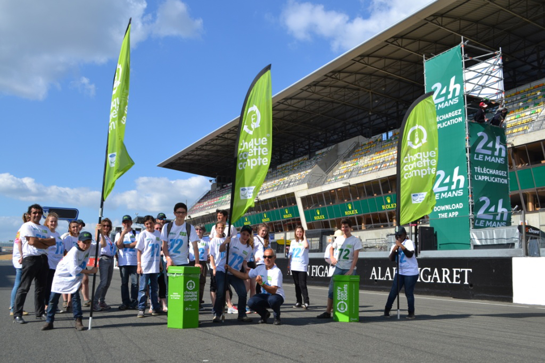 24h du Mans, tri canettes