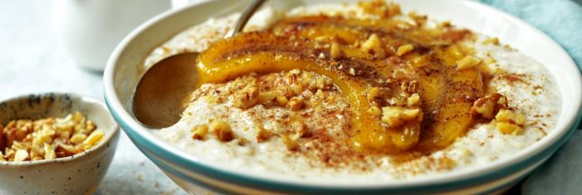 Porridge aux bananes caraélisées