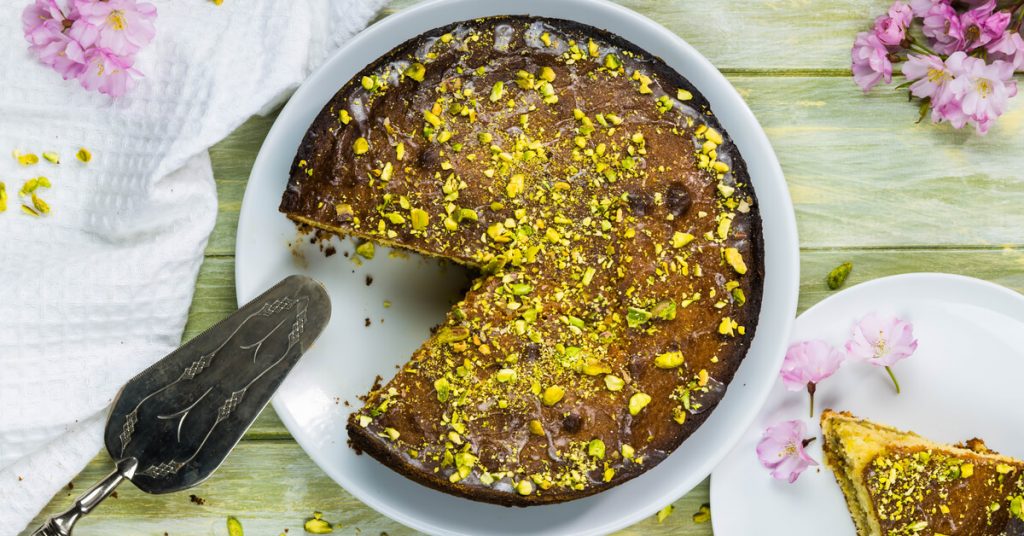 Un gâteau pistaches et fleur d’oranger pour un goûter qui change !