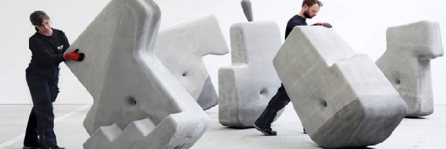 Des blocs de béton d’une tonne qui se déplacent à la main