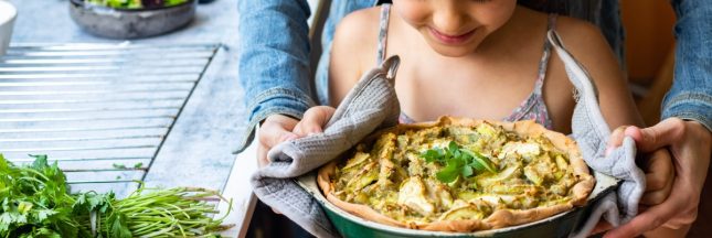 La recette de la quiche courgettes pesto