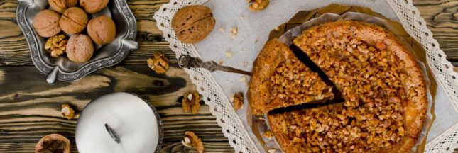 La tarte aux noix parfumée au café