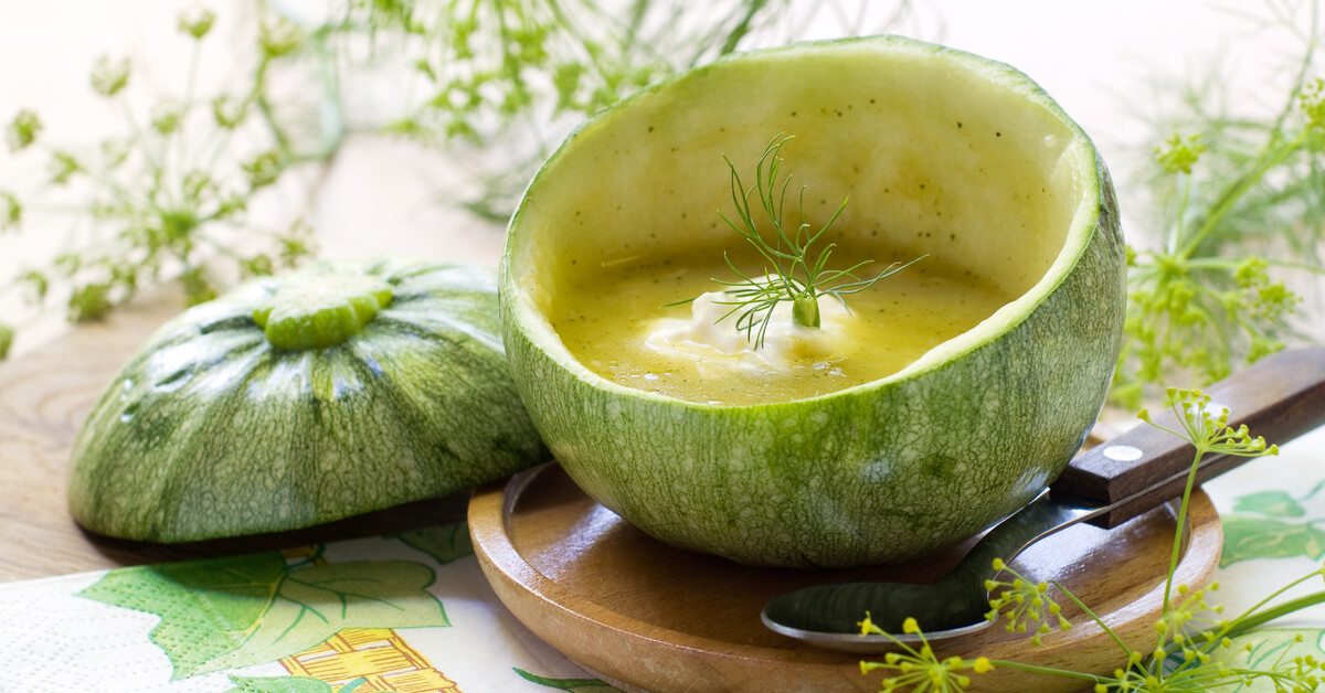 La crème de courgette à la menthe, délicatesse et fraîcheur en été