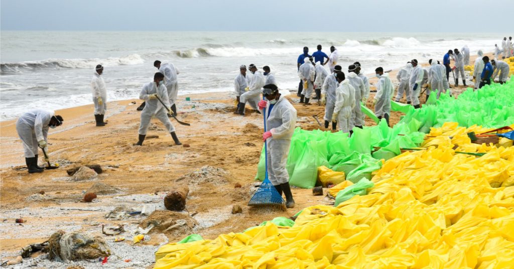 Après le naufrage du porte-conteneur, la faune marine à l’agonie au SriLanka