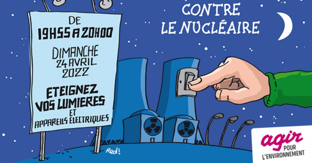 Contre le nucléaire ? Eteignez tout de 19h55 à 20h ce dimanche !