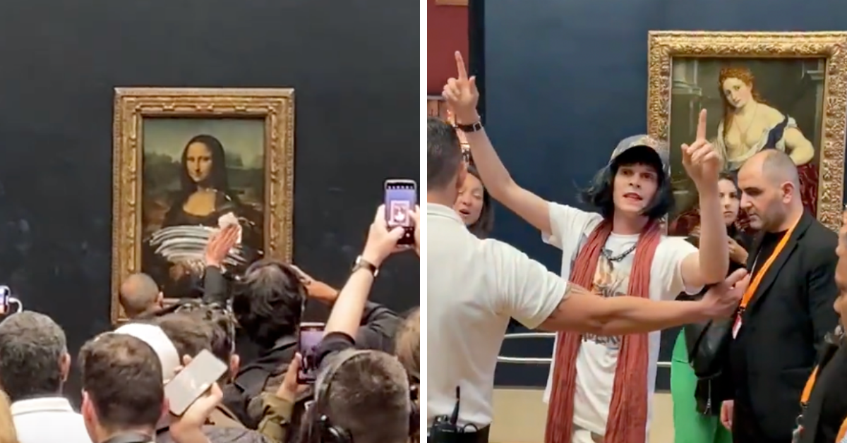 Paris : il étale du gâteau sur la Joconde et dit agir pour "la planète" (vidéo)