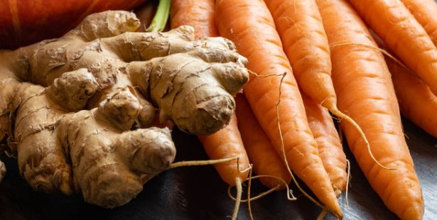 Des carottes et du gingembre