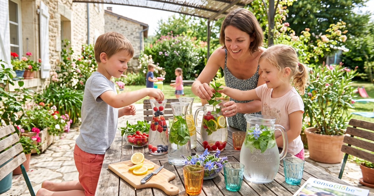 pot du druide eau aromatisée maison pour enfants