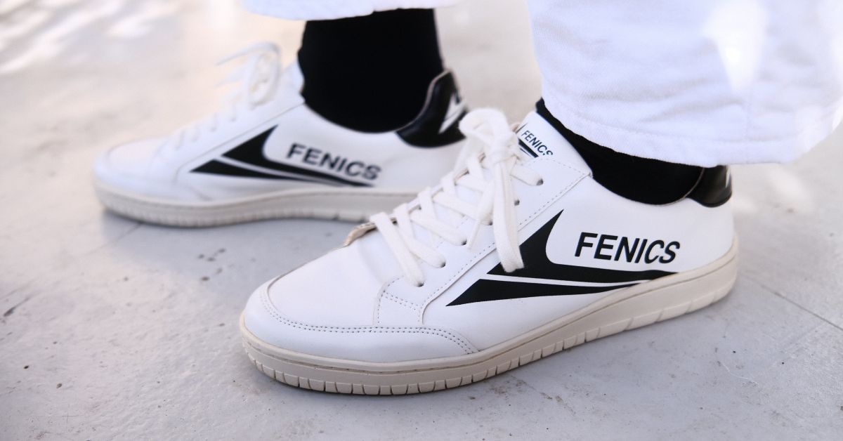 Fenics : des baskets rétro 100 % vegan, en fibres de pomme