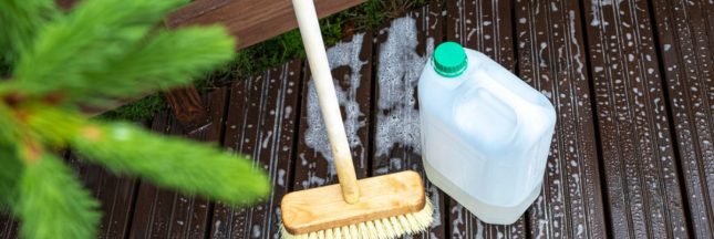Éliminer efficacement la mousse sur une terrasse en créant un anti-mousse naturel