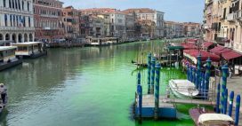 Grand Canal de Venise vert fluo : les militants écolos soupçonnés