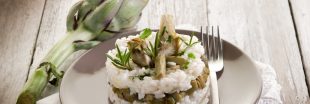 Recette bio : risotto végétarien aux artichauts