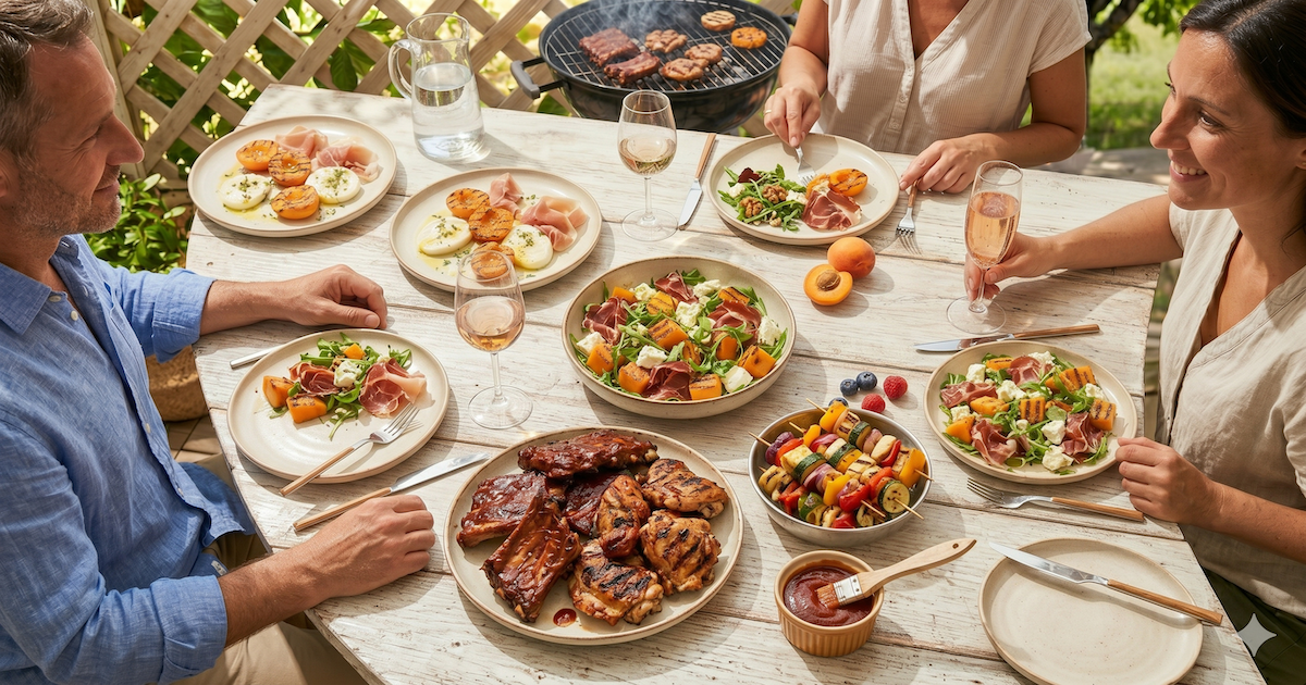 4 salades d'été sucrées-salées pour accompagner les barbecues ! 4 salades d'été sucrées-salées pour accompagner les barbecues !