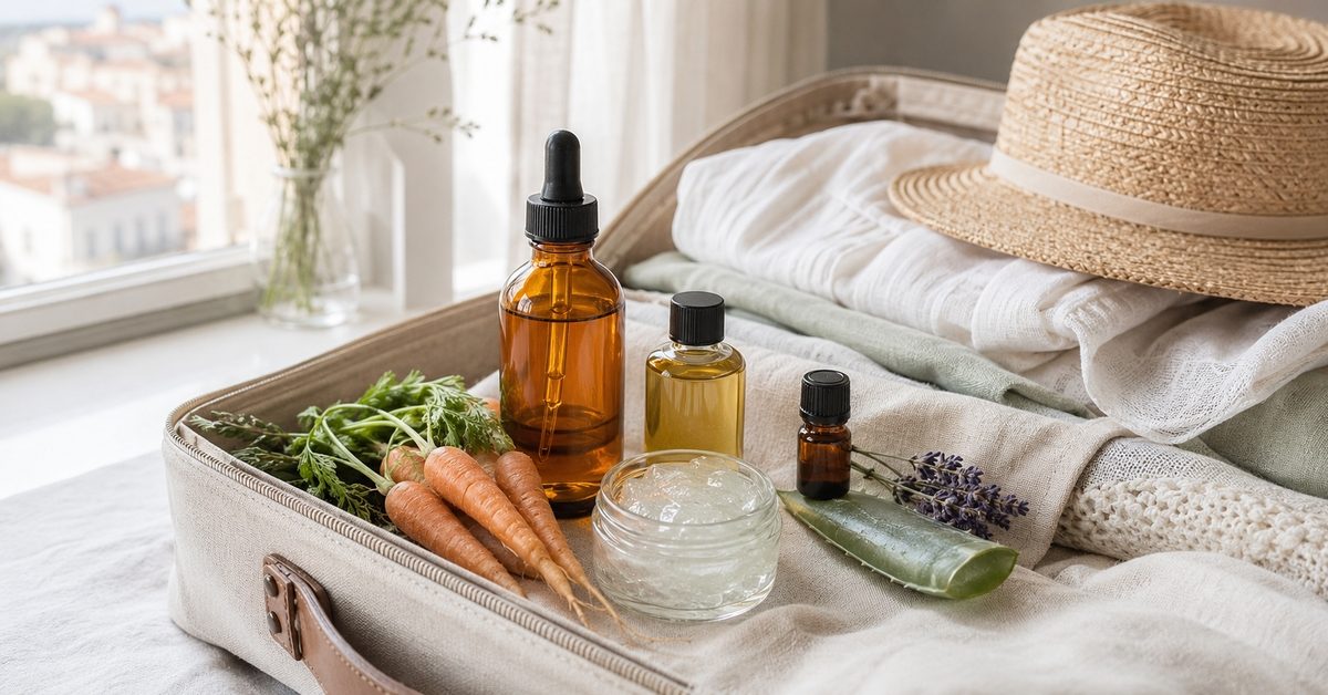 3 plantes et huiles essentielles en vacances