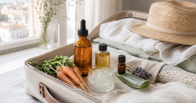 3 plantes et huiles essentielles en vacances