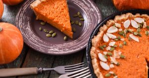 Tarte fine au potimarron et aux amandes