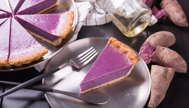 Tarte à la patate douce violette