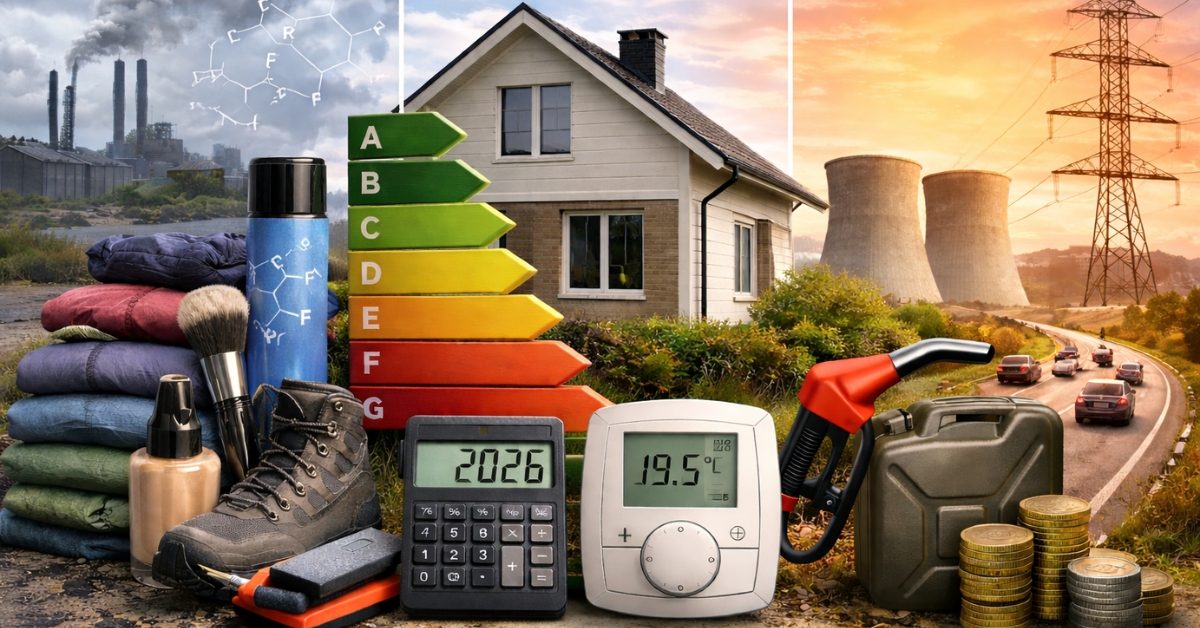 Janvier 2026 : PFAS, DPE, énergie… ce qui change pour l’écologie Janvier 2026 : PFAS, DPE, énergie… ce qui change pour l’écologie