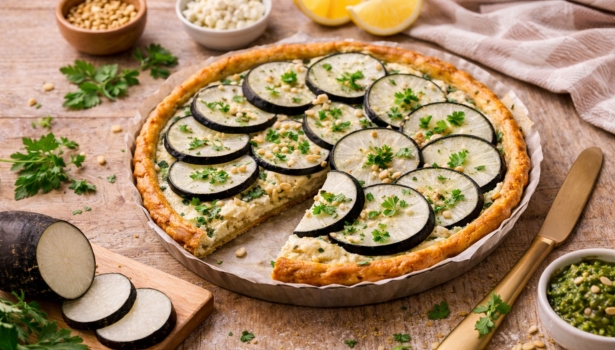 Tarte à la radis noir et feta