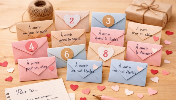 12 enveloppes et un message personnalisé
