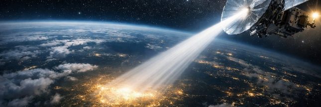 Satellite miroir éclairant une zone de la Terre la nuit pour illustrer le projet de soleil à la demande de Reflect Orbital