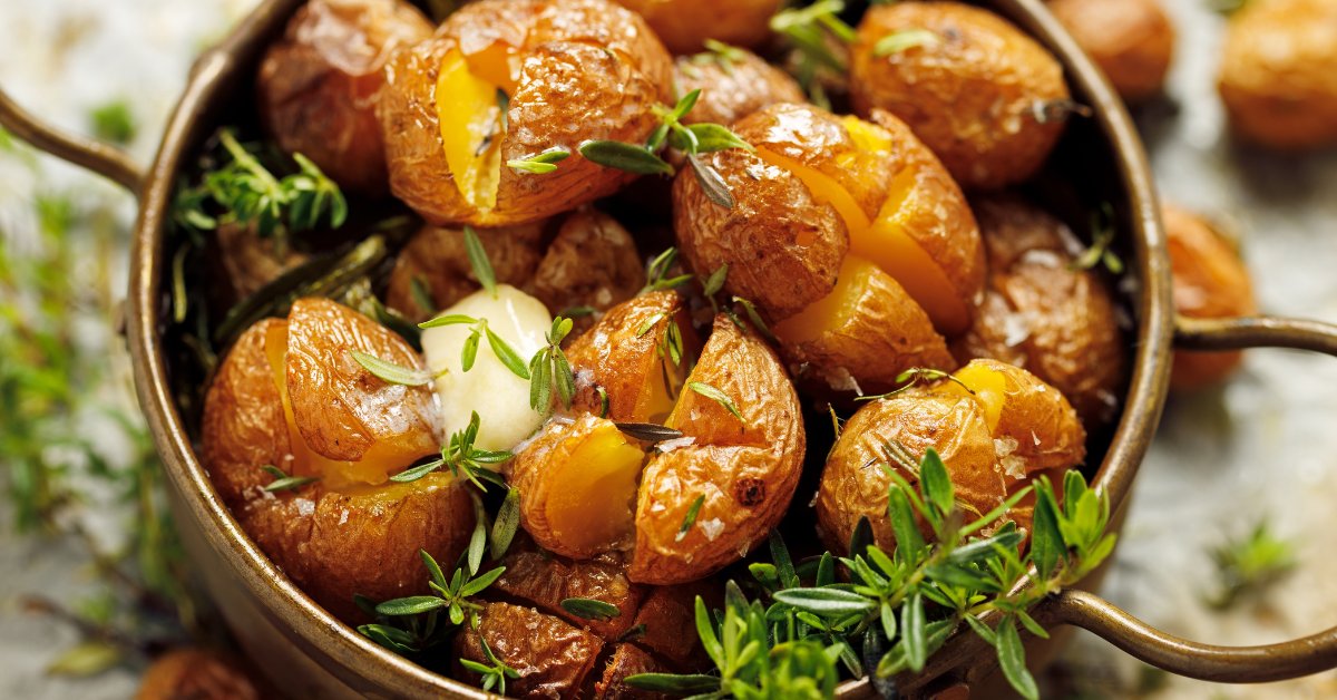 Pommes de terre rôties à la sarriette