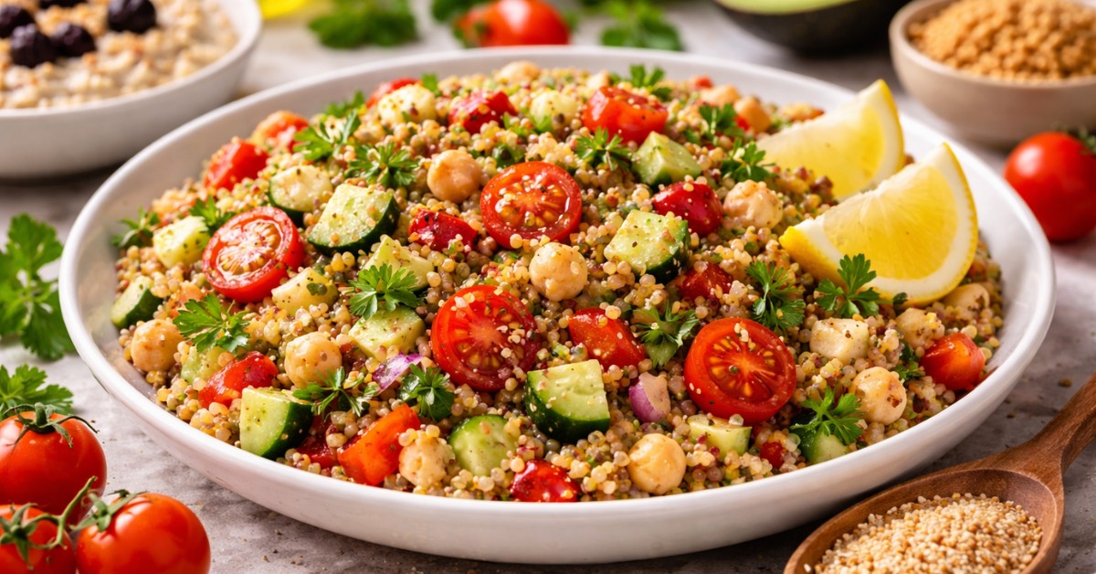 Salade colorée à base d'amarante