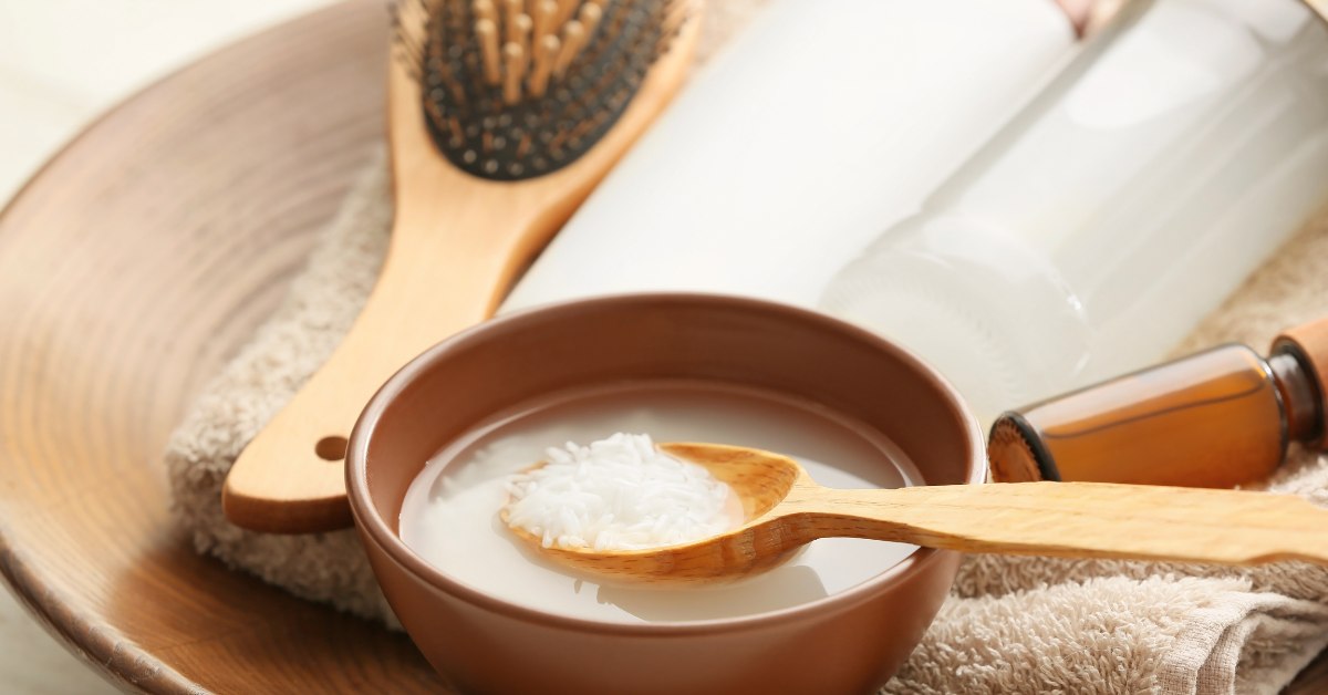 eau de riz fermentée, soin naturel cheveux