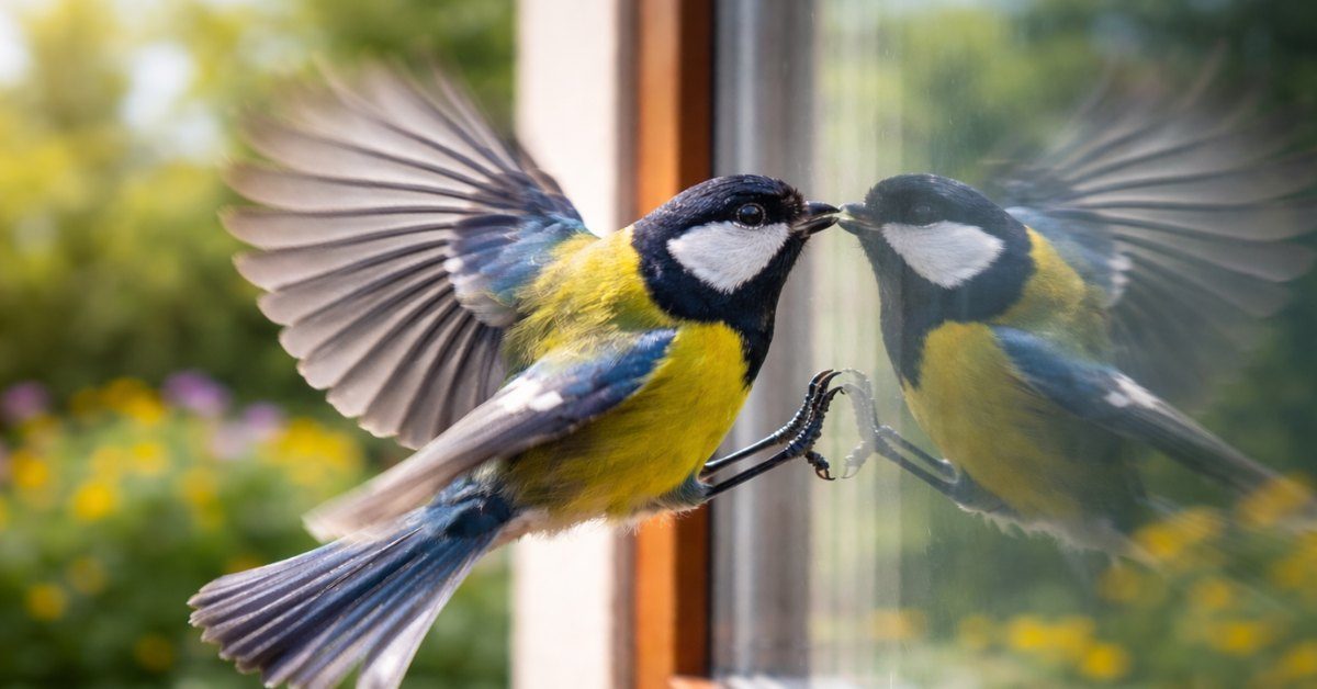 Pourquoi une mésange frappe votre fenêtre sans arrêt ?