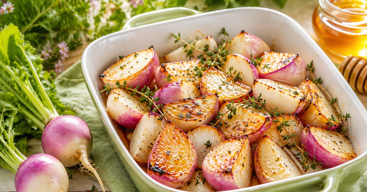 navets rotis au miel