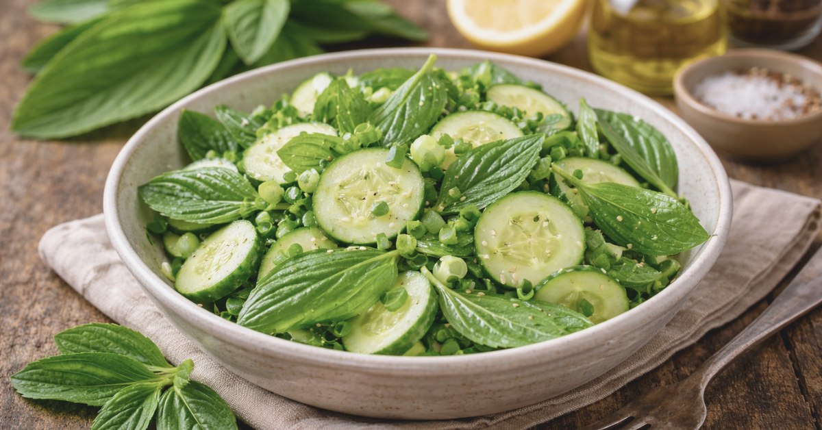 Salade de plantain, concombre et citron