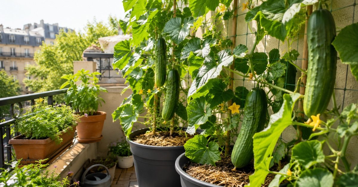 Comment faire pousser des concombres XXL même sur un petit balcon Comment faire pousser des concombres XXL même sur un petit balcon
