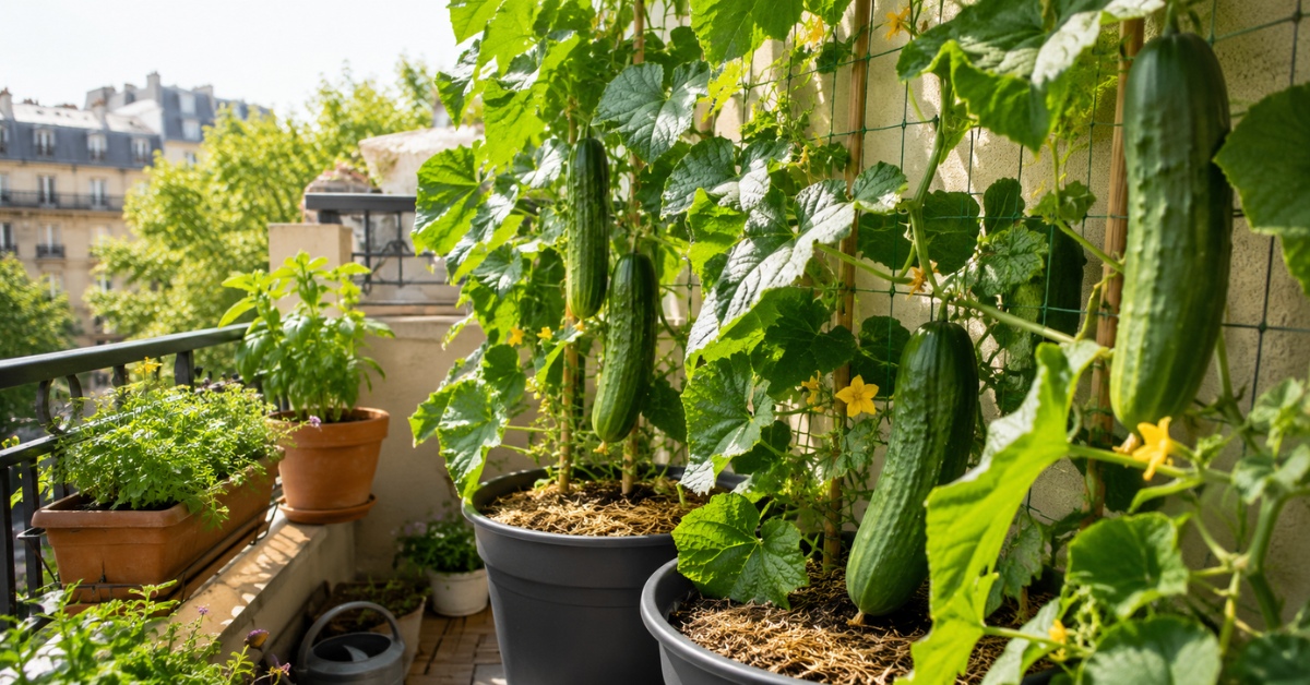 Comment faire pousser des concombres XXL même sur un petit balcon